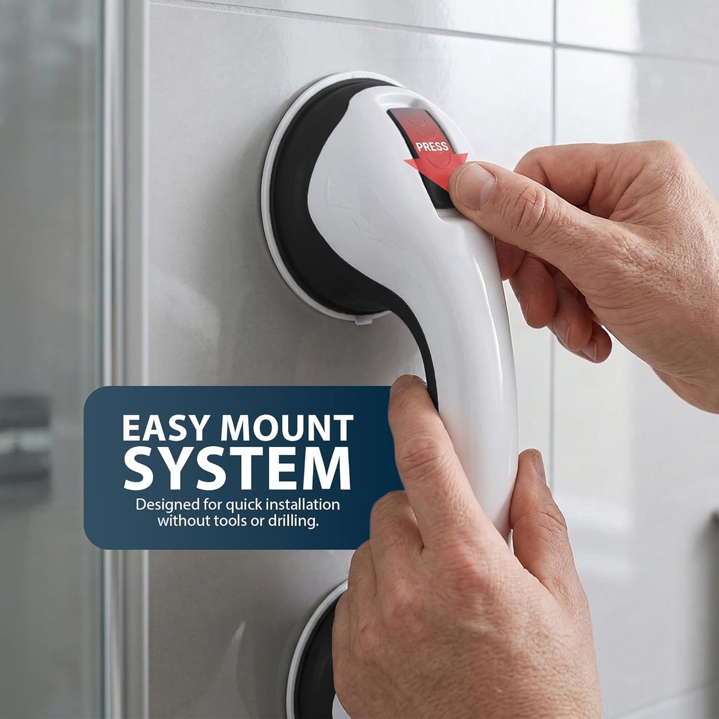 Zeno 2 Pack Black Grab Rails for Bathroom
