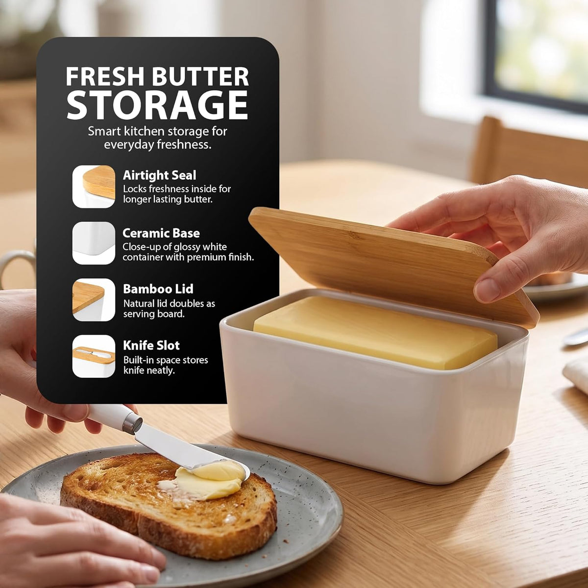 Zeno Butter Dish with Lid