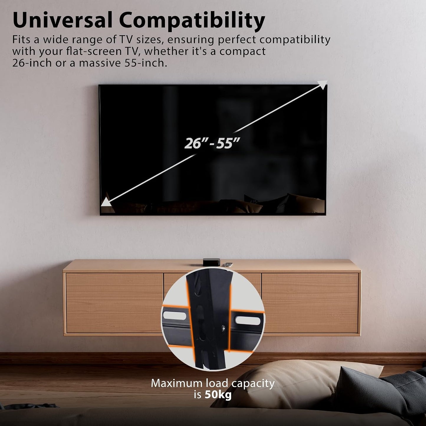 Zeno 26" - 55" TV Tilting Wall Bracket