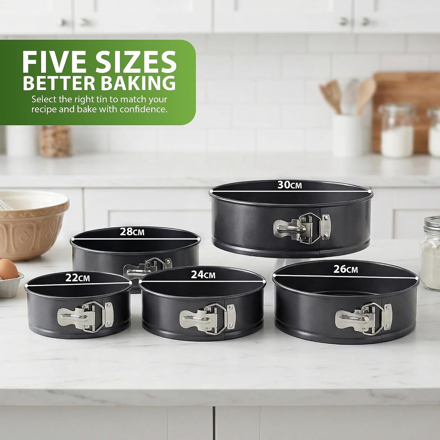 Zeno 5 Piece Cake Tin Set
