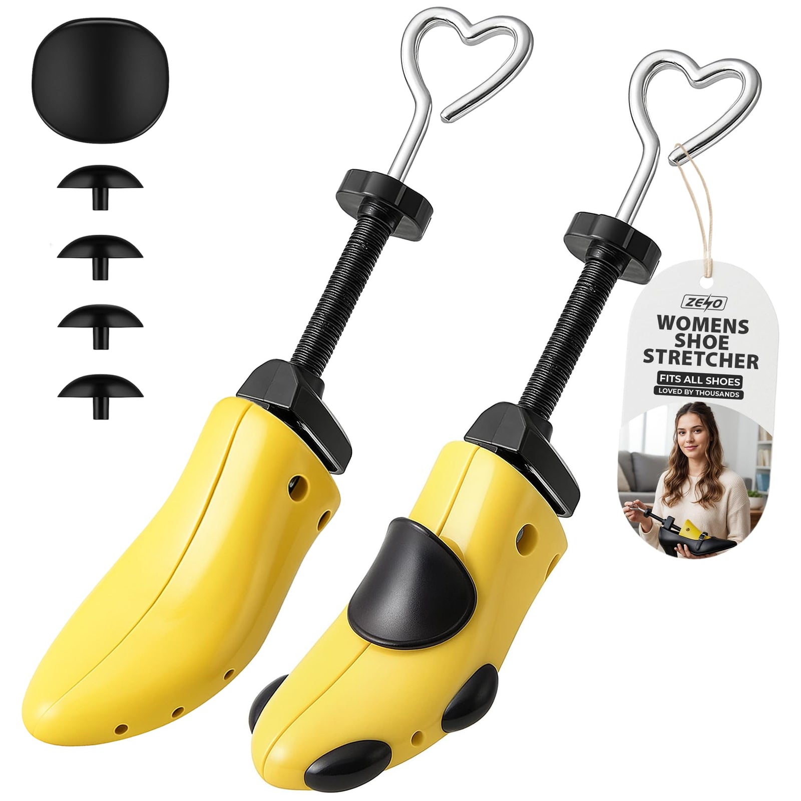 Zeno Yellow Plastic Shoe Stretchers for Women