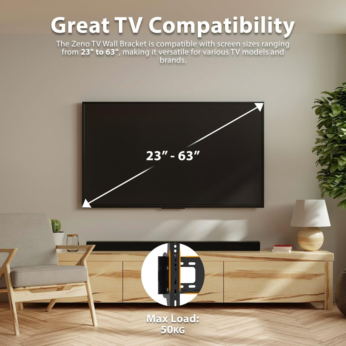Zeno 23" - 63" Ultra Slim TV Wall Bracket