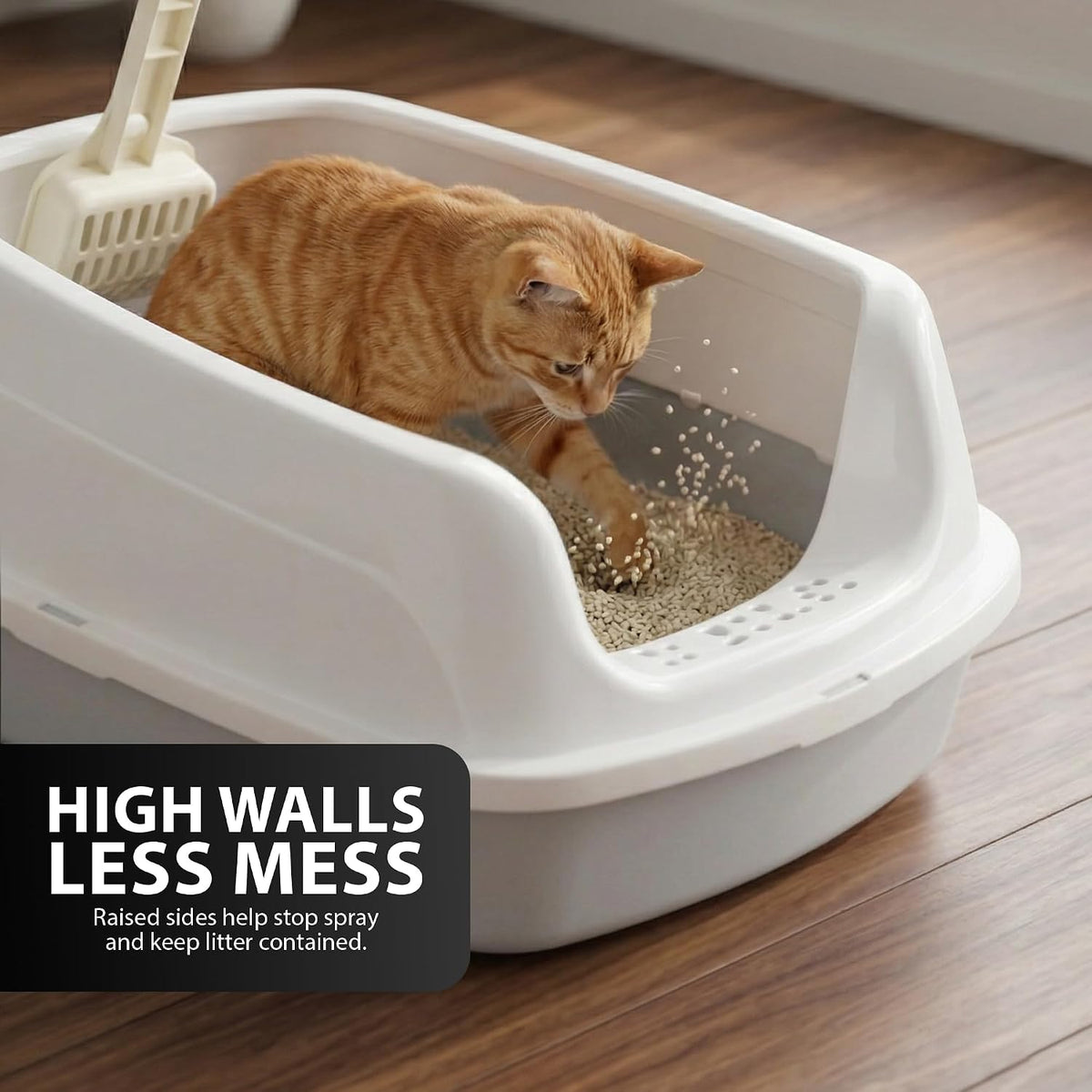 Rex & Roxy Large Grey Cat Litter Tray