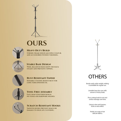 Zeno Black Coat Rack