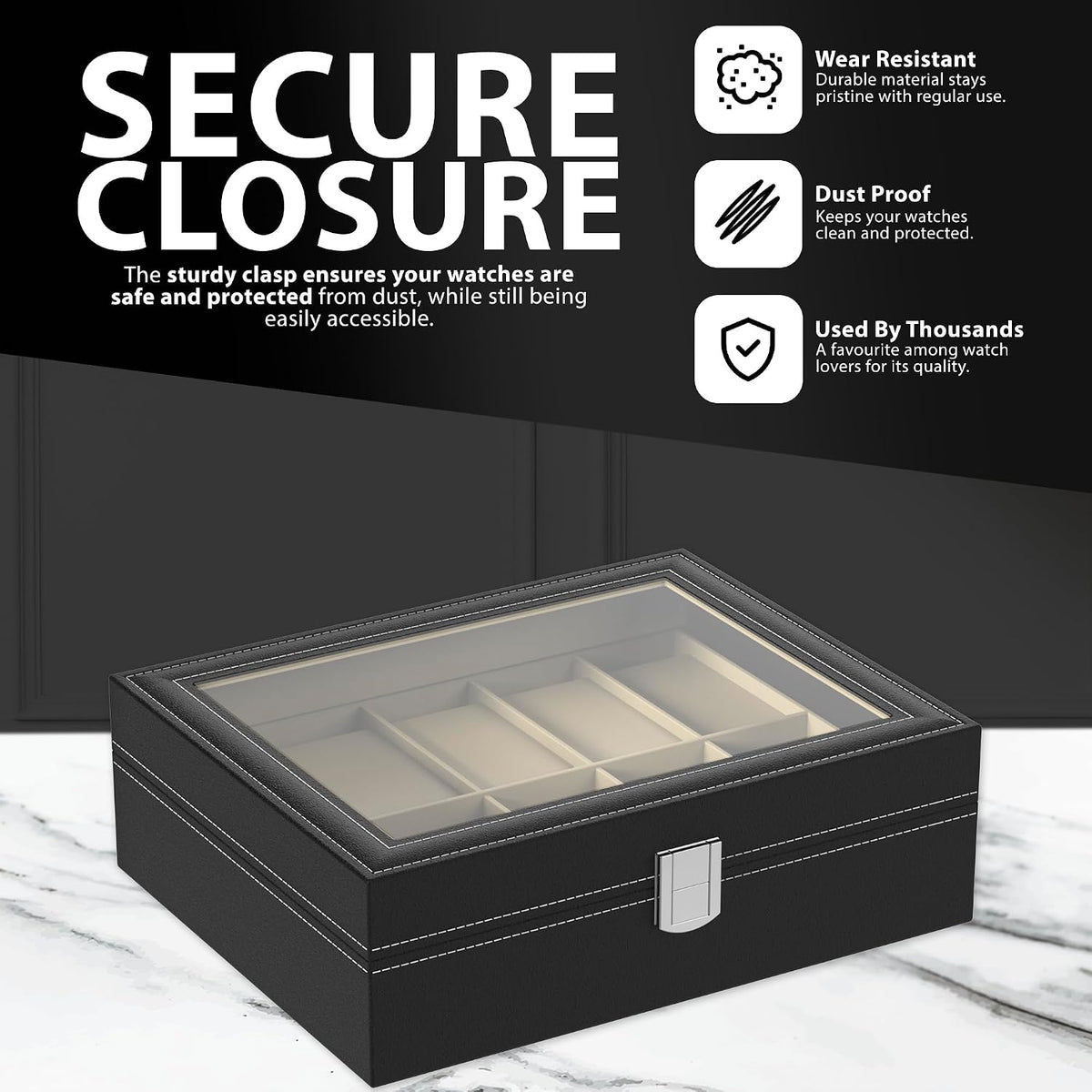 Zeno 12 Compartment Watch & Jewellery Display Box