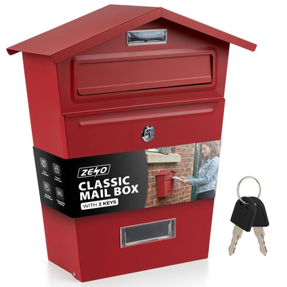 Zeno Red Classic Post Box