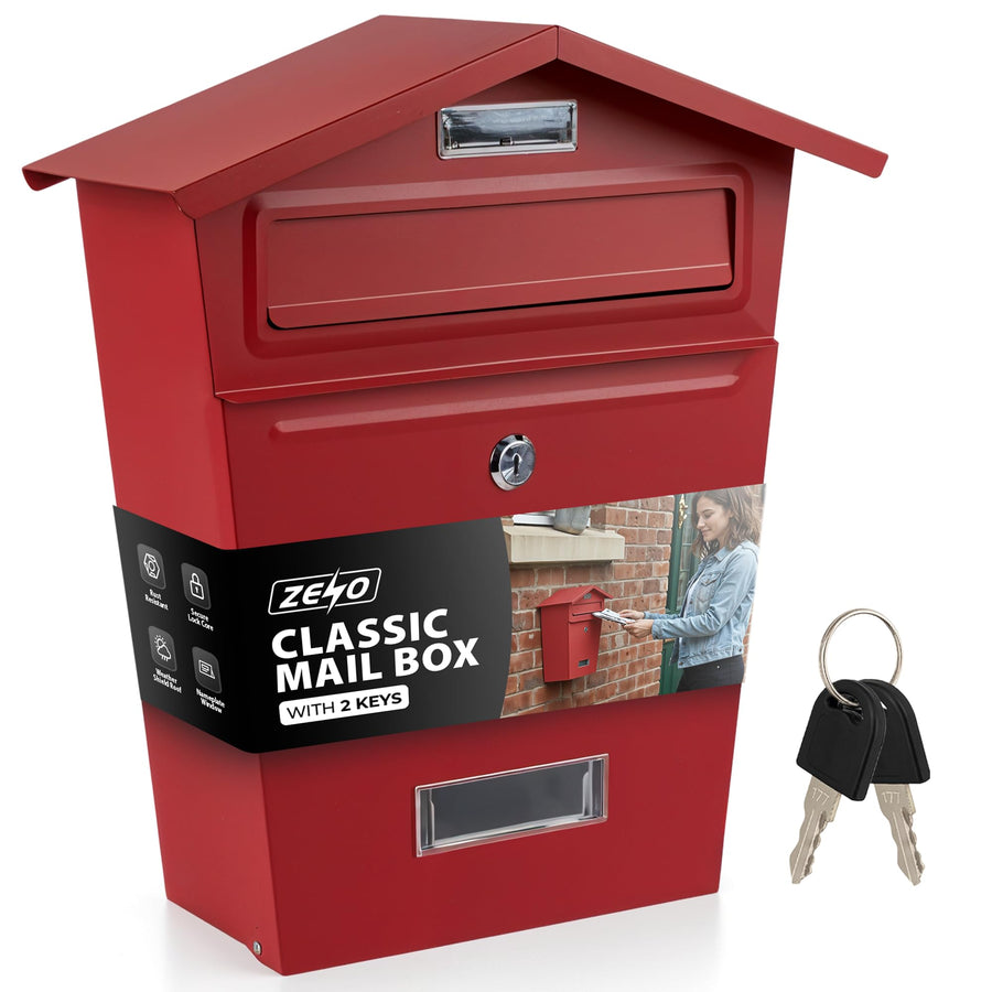 Zeno Red Classic Post Box
