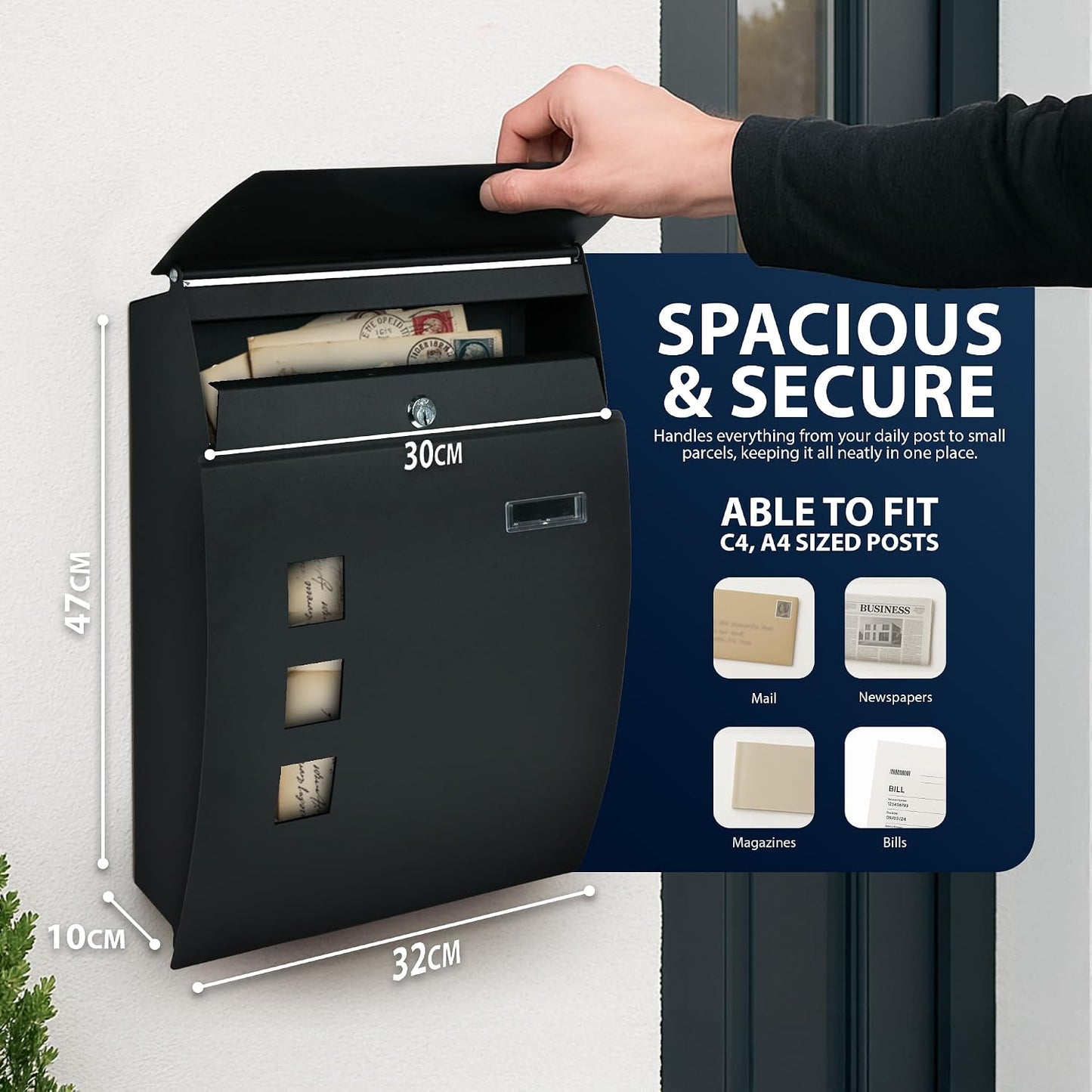 Zeno Letter Box with Viewing Windows