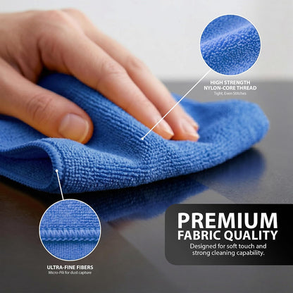 Zeno 40 Pack Dark Blue Microfibre Cloths