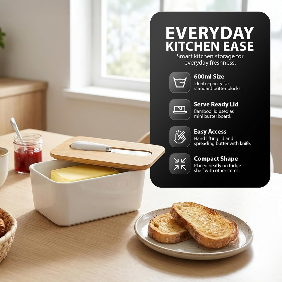 Zeno Butter Dish with Lid