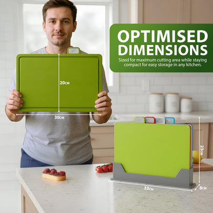 Zeno Set of 4 Coloured Chopping Board
