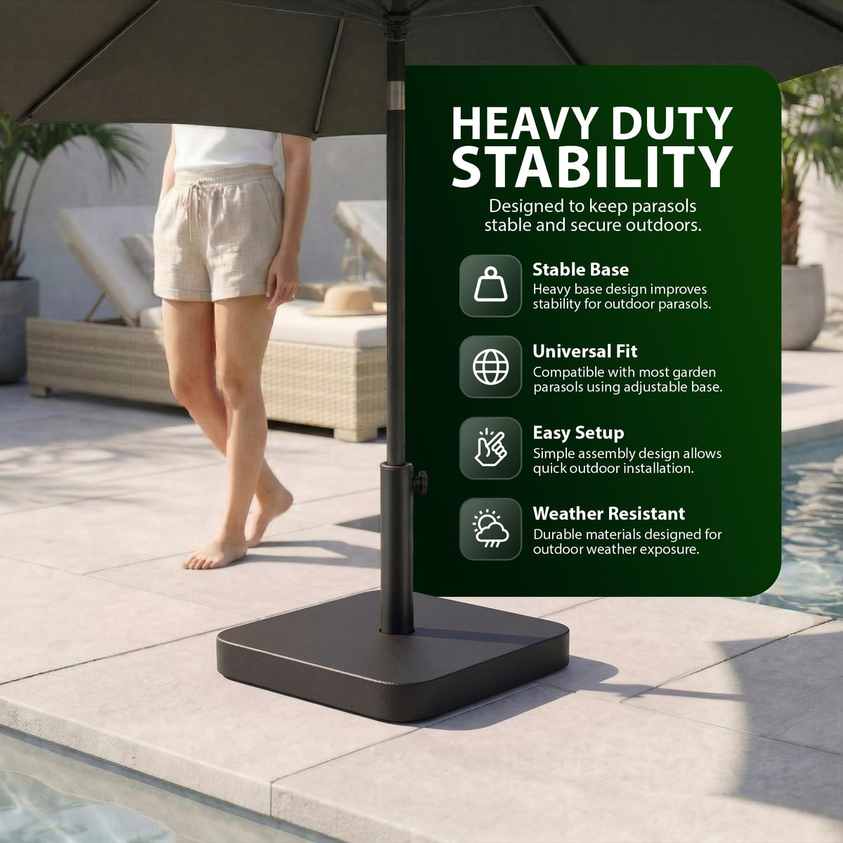 Zeno 12KG Square Parasol Base