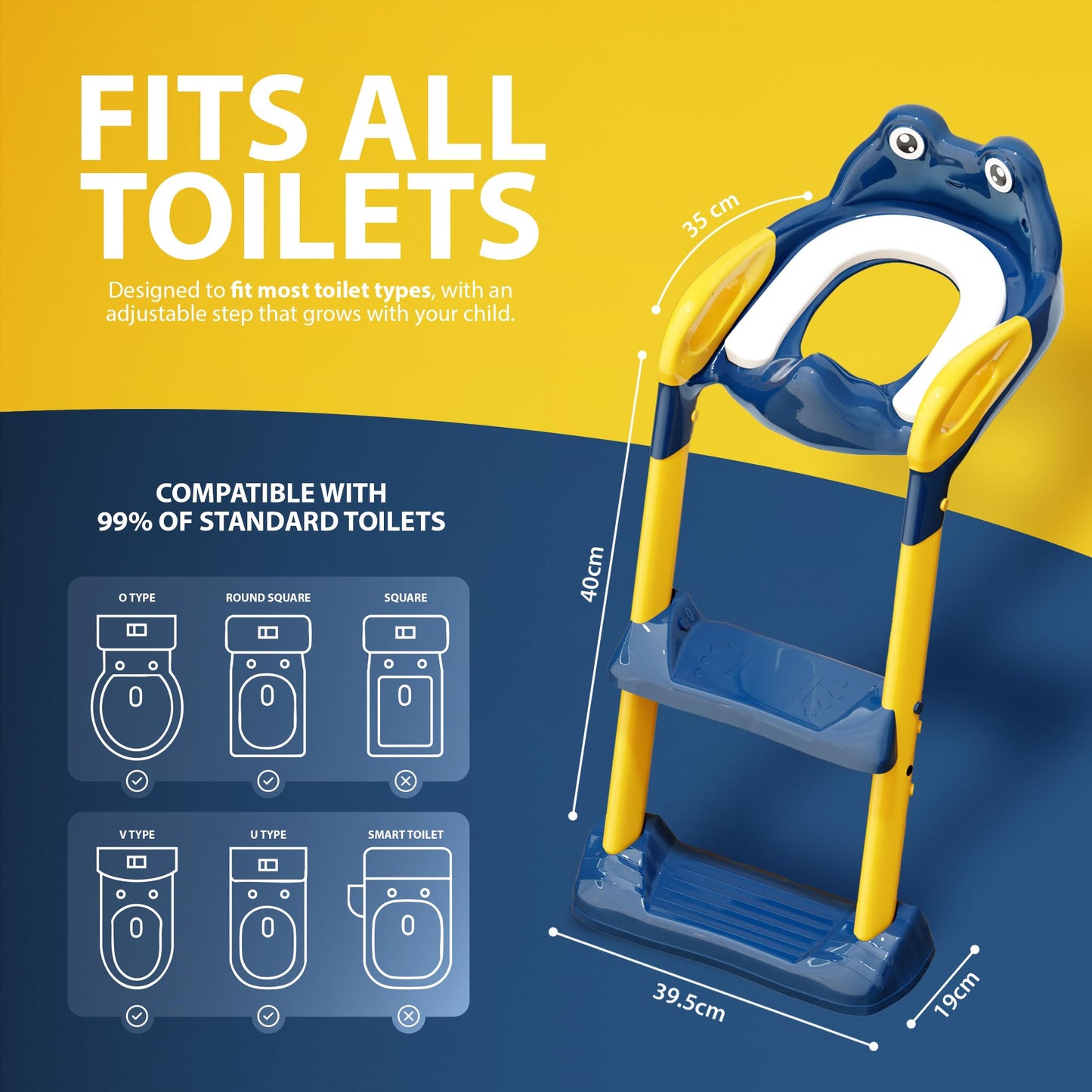 Zeno Blue & Yellow Potty Training Seat