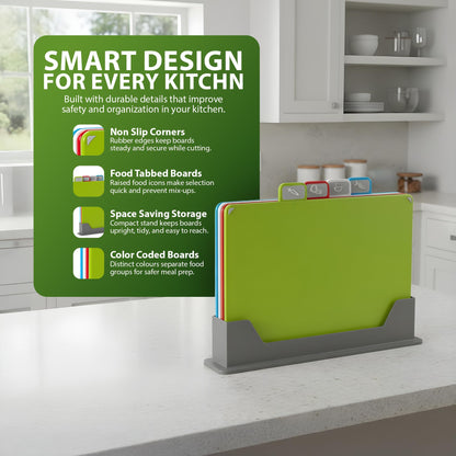 Zeno Set of 4 Coloured Chopping Board