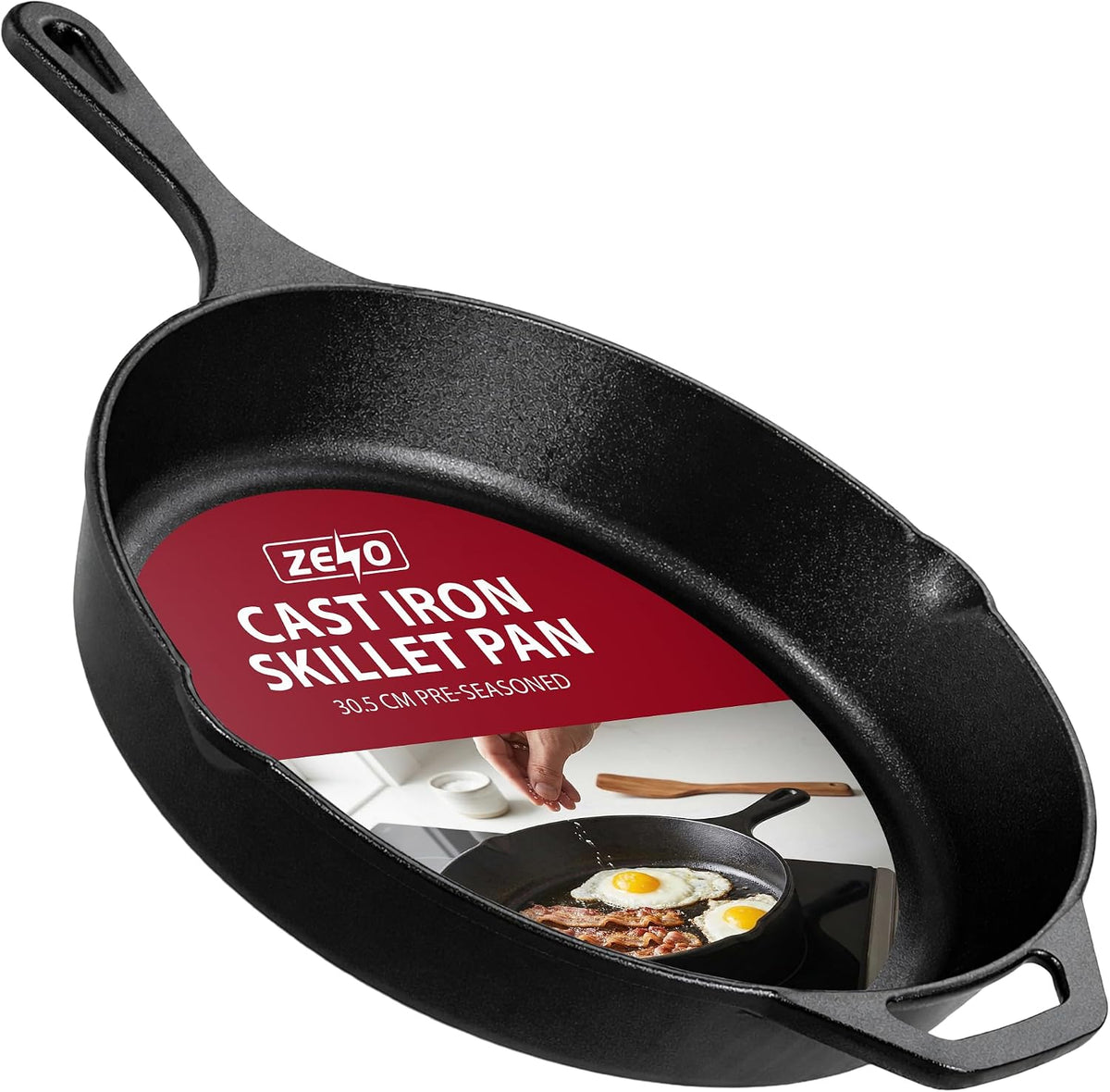 Zeno 30.5cm Cast Iron Skillet Pan