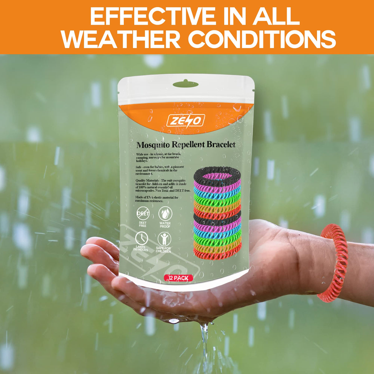 Zeno 12 Pack Mosquito Repellent Bracelet