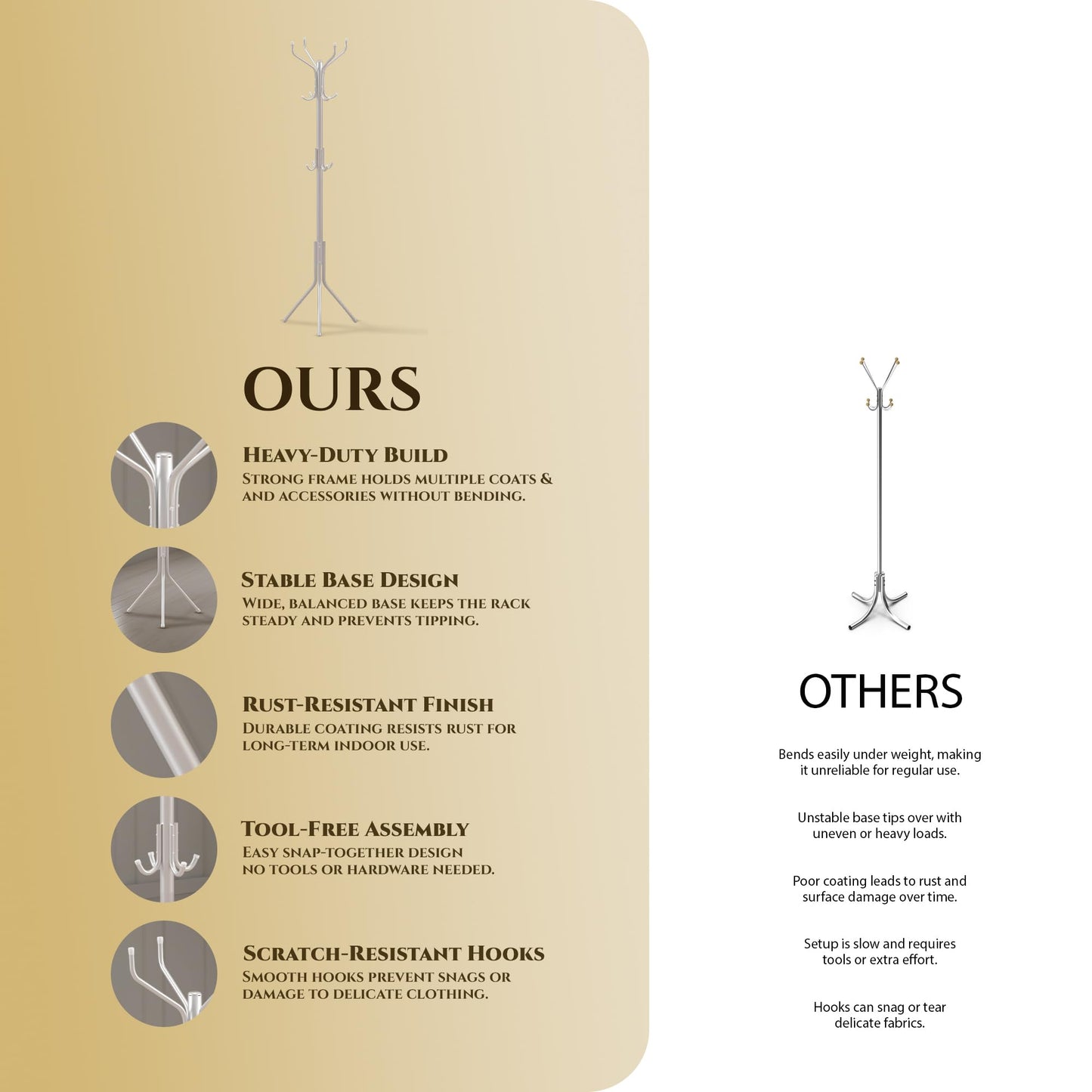 Zeno White Coat Rack