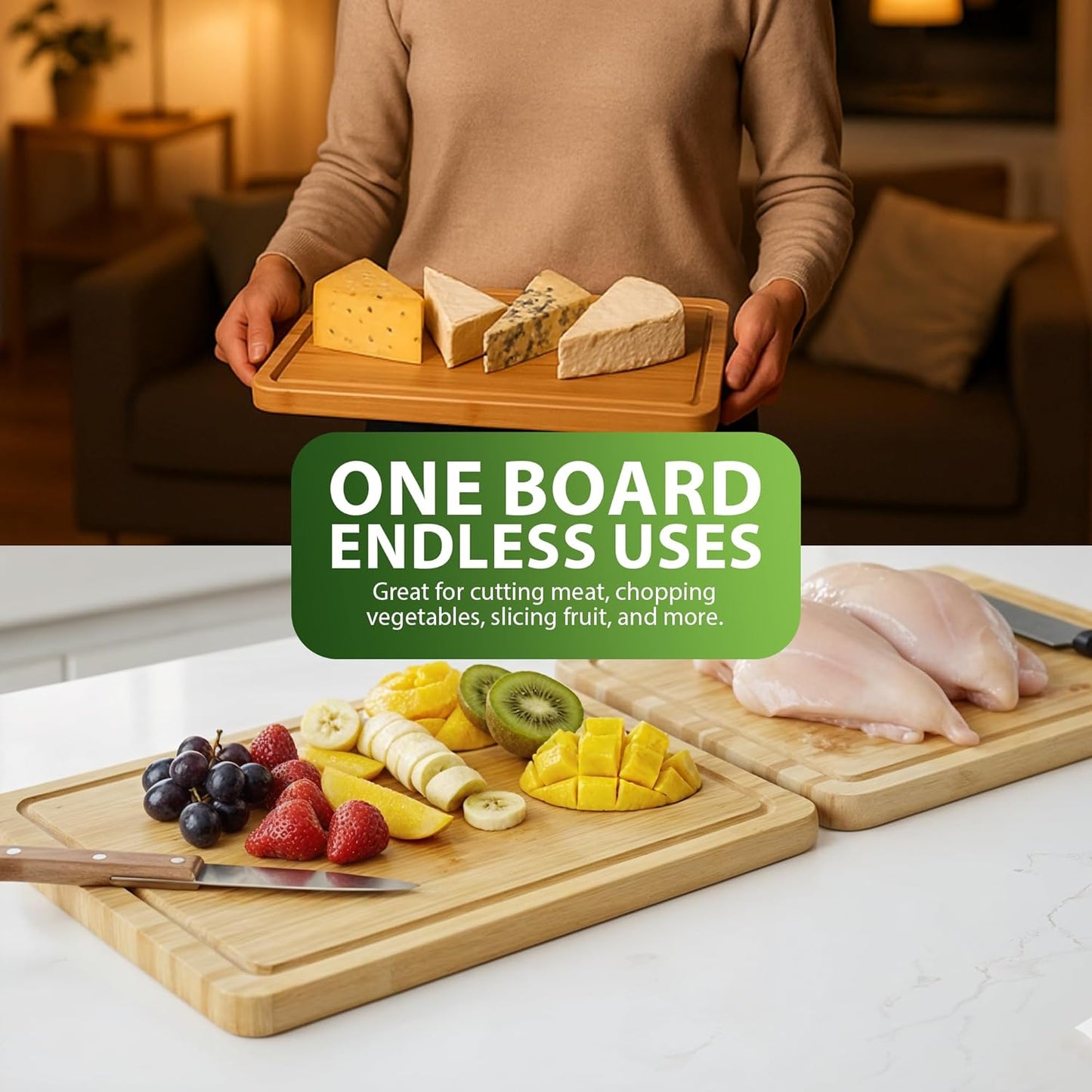 Zeno Large Wooden Chopping Board