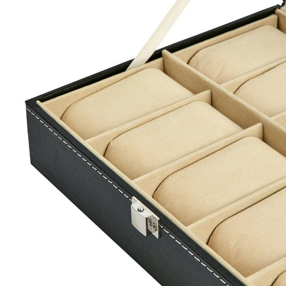 Zeno 10 Compartment Watch & Jewellery Display Box