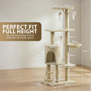 Rex & Roxy 145cm Beige Cat Tree