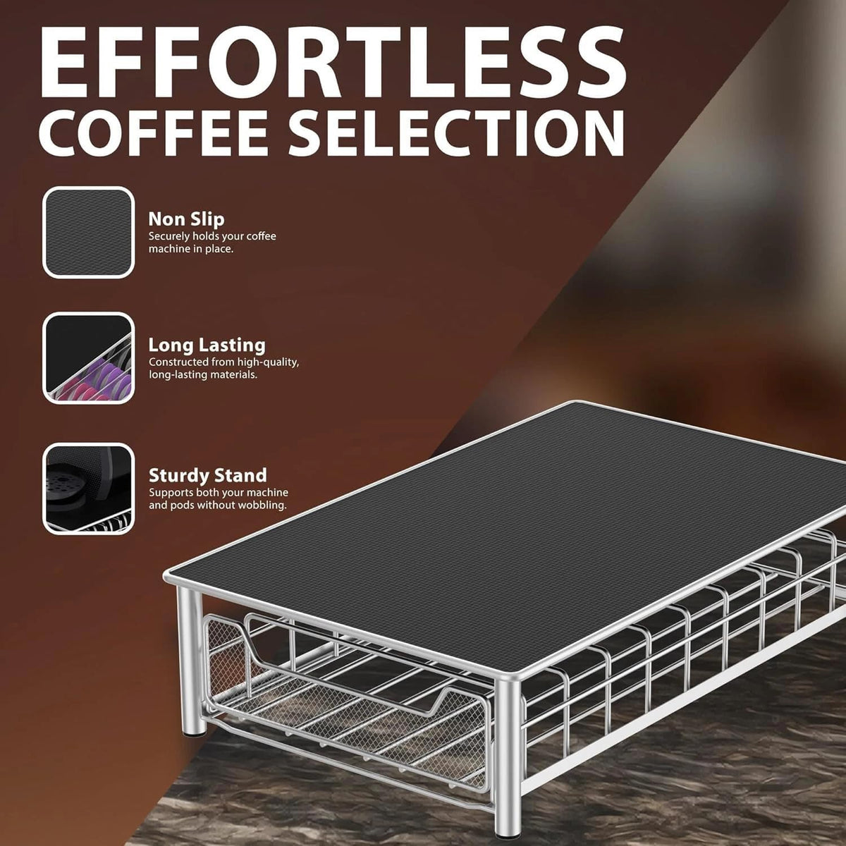 Zeno 60 Coffee Pods Holder Compatible with Tassimo Capsules