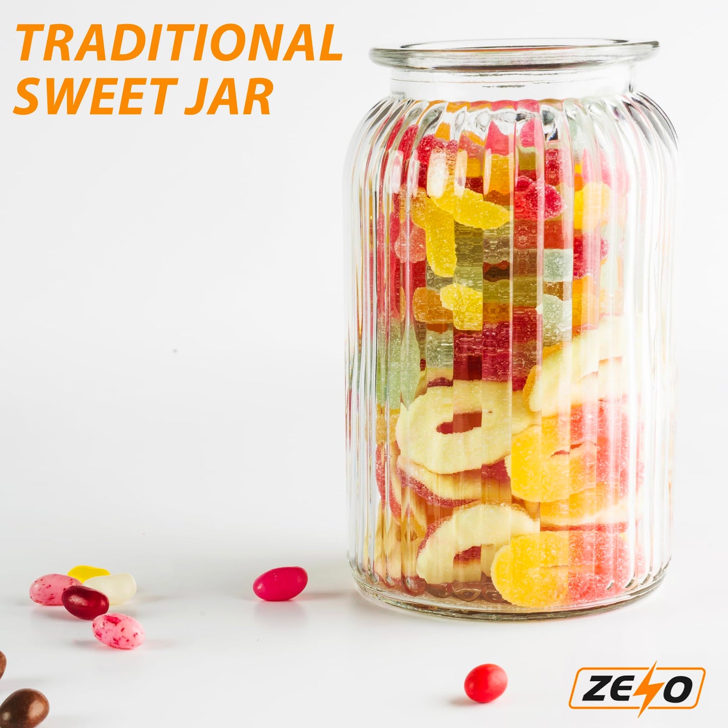 Zeno Set of 3 950ml Airtight Vintage Glass Jars