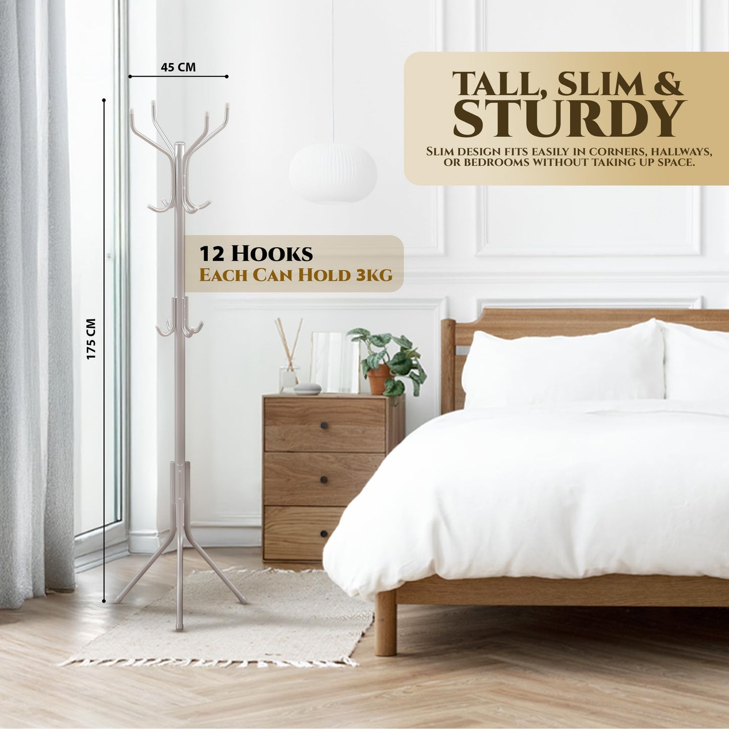 Zeno White Coat Rack