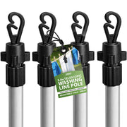 Zeno 4 Pack Silver Washing Line Prop Pole
