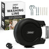 Zeno Black Retractable Double Washing Line