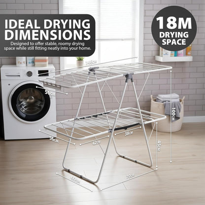 Zeno Clothes Drying Rack 18M Drying Space