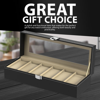 Zeno 6 Compartment Watch & Jewellery Display Box