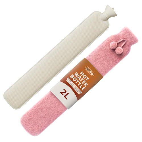 Zeno 2L Pink Long Hot Water Bottle