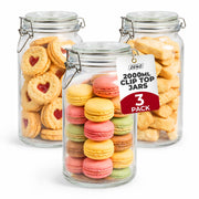 Zeno 3 Pack 2000ml Clip Top Glass Jars