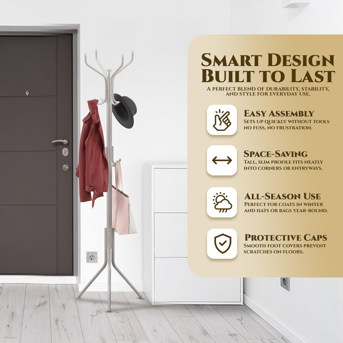 Zeno White Coat Rack