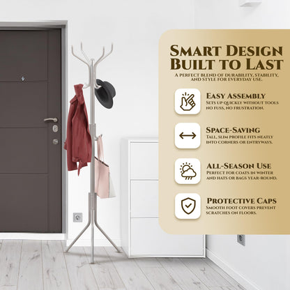 Zeno White Coat Rack