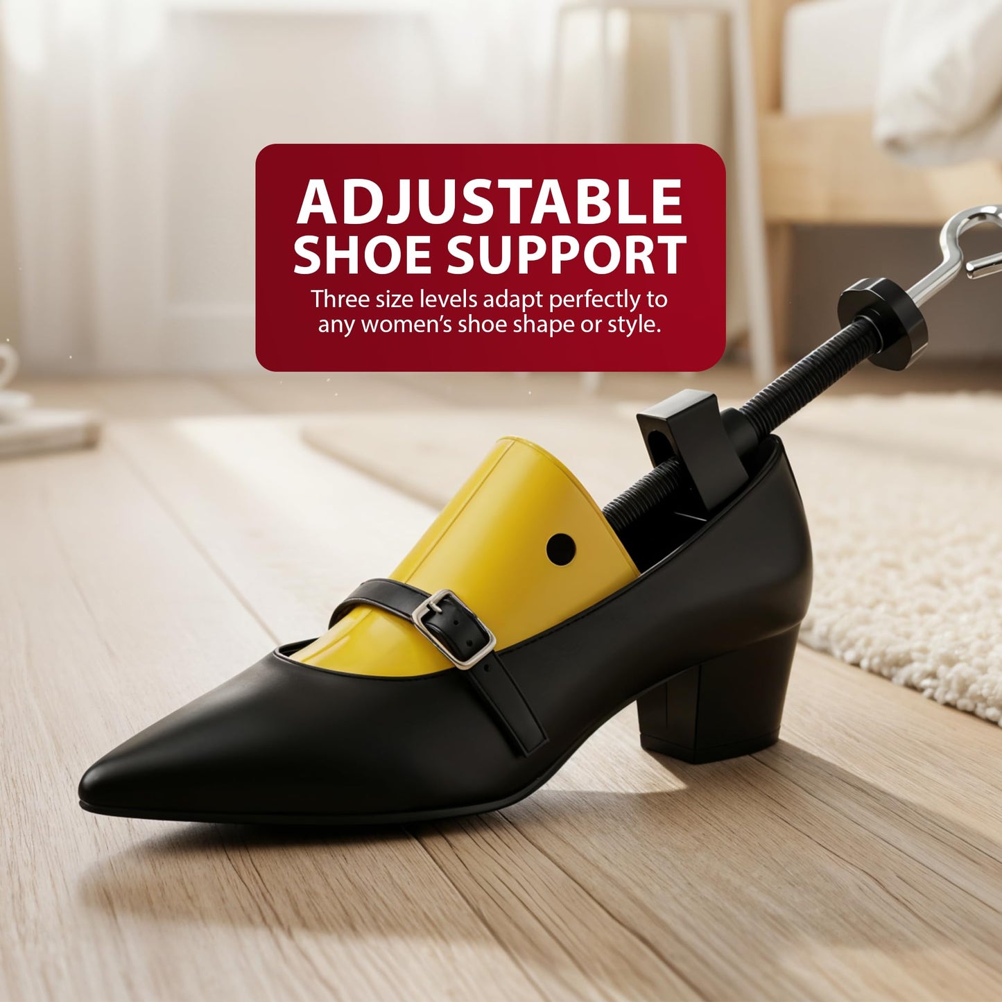 Zeno Yellow Plastic Shoe Stretchers for Women