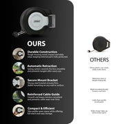 Zeno Black & Grey Retractable Double Washing Line