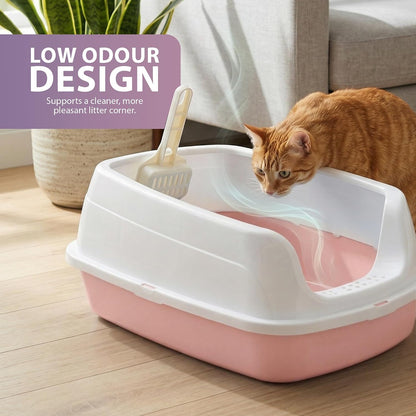 Rex & Roxy Large Pink Cat Litter Tray