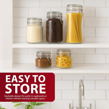 Zeno Set of 5 Glass Food Jars