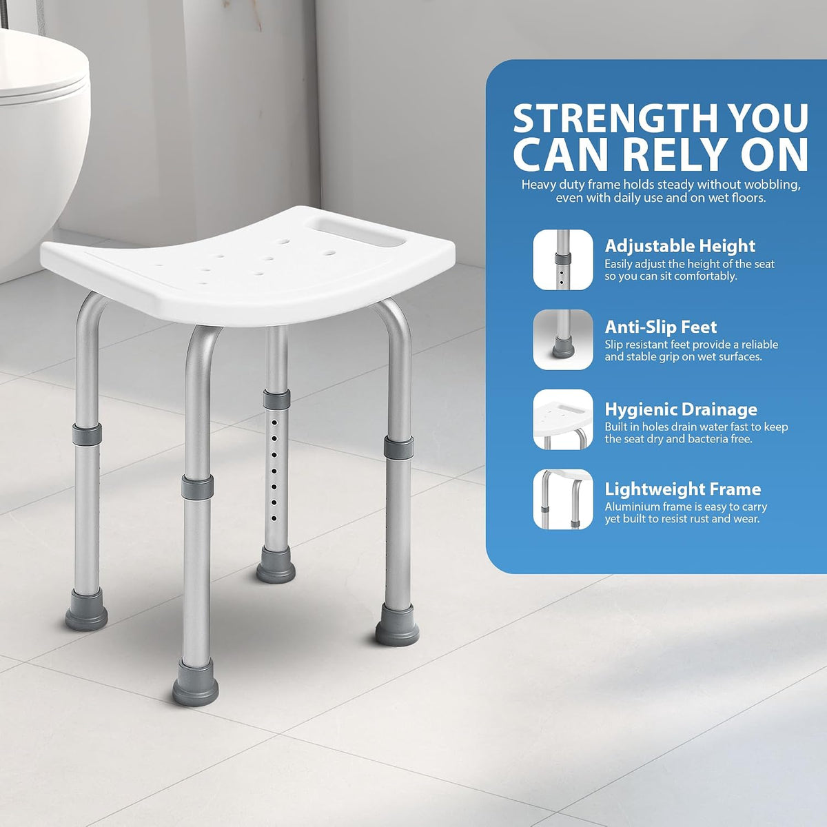 Zeno 50cm Shower Stool