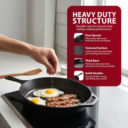 Zeno 27cm Cast Iron Skillet Pan