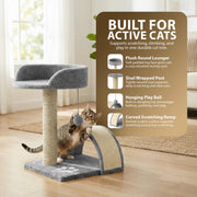 Rex & Roxy 44cm Grey Cat Scratching Tree