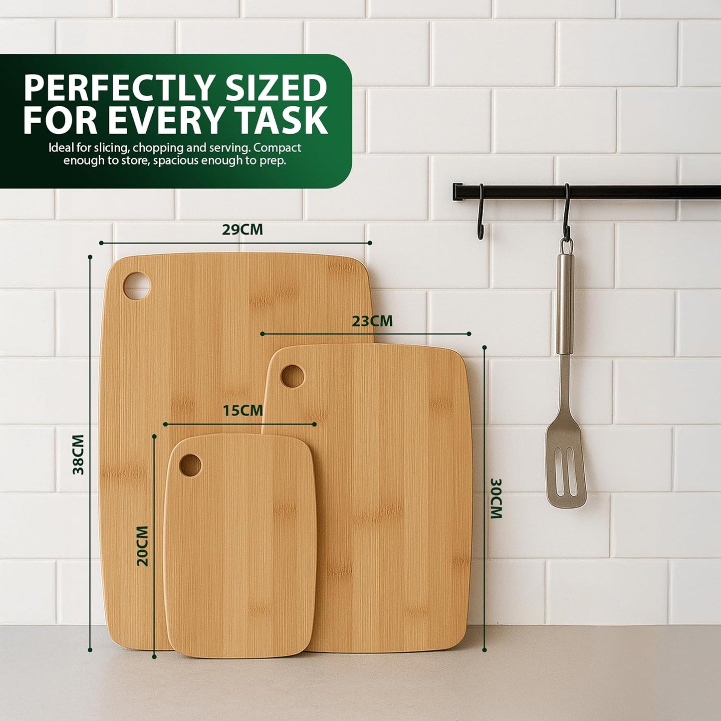 Zeno Set of 3 Wooden Chopping Boards