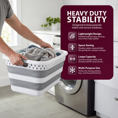 Zeno 58L Collapsible Laundry Basket