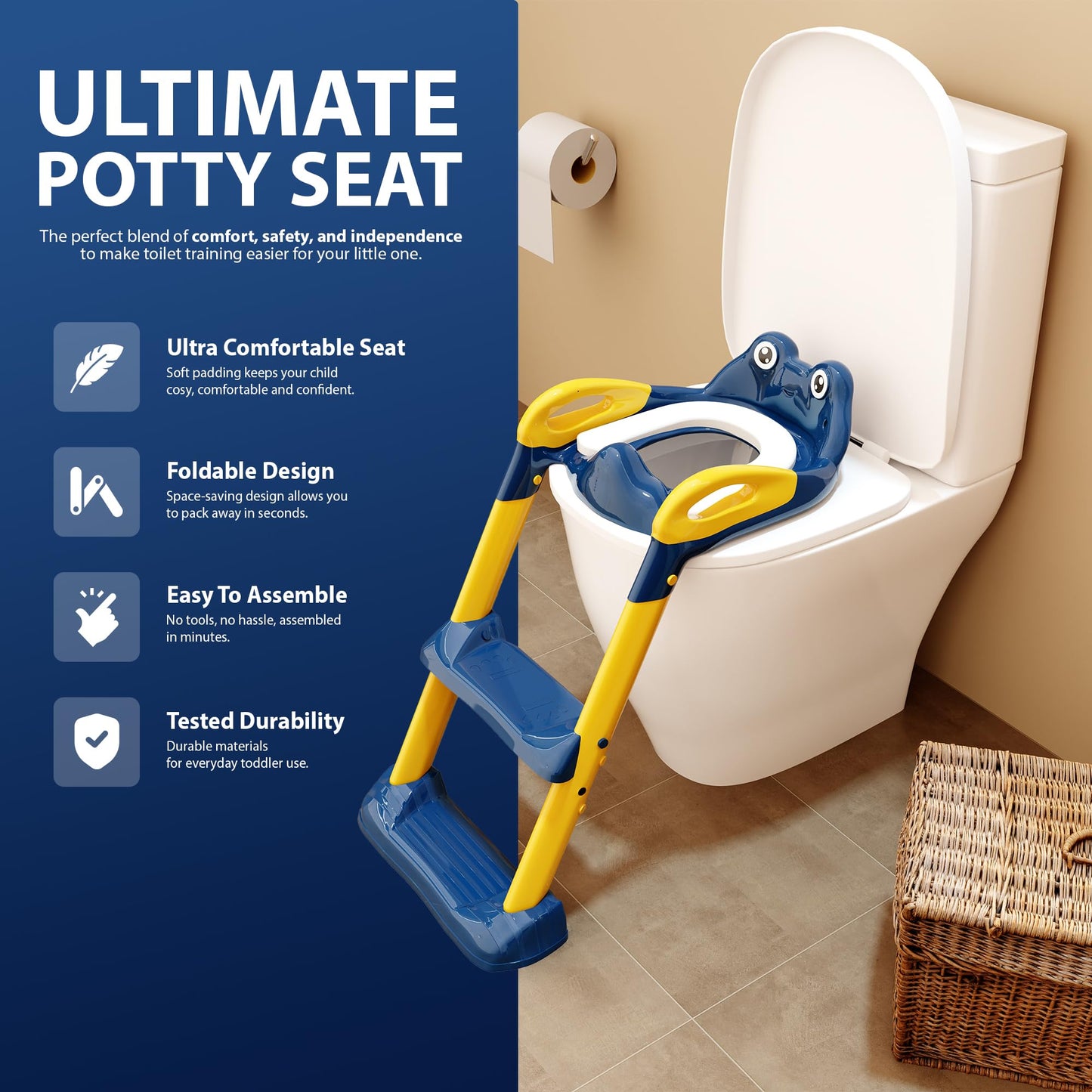 Zeno Blue & Yellow Potty Training Seat