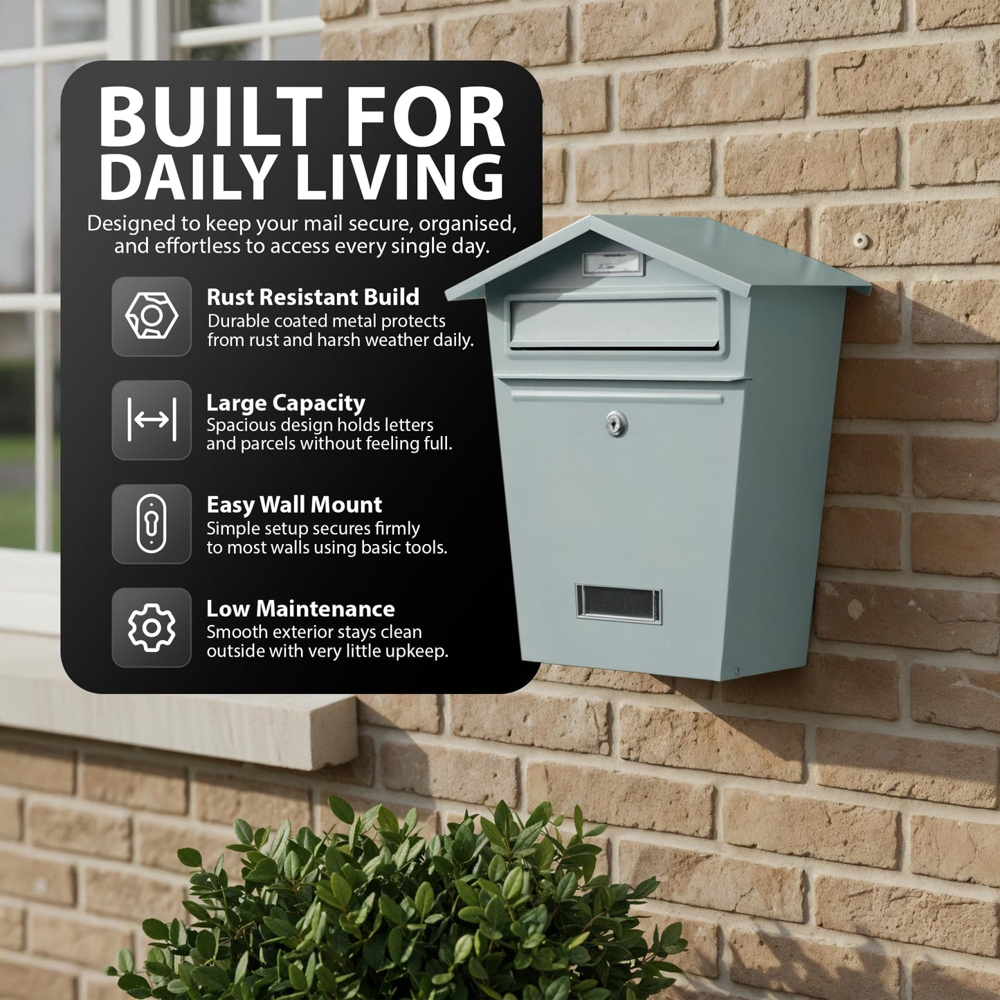 Zeno White Classic Post Box