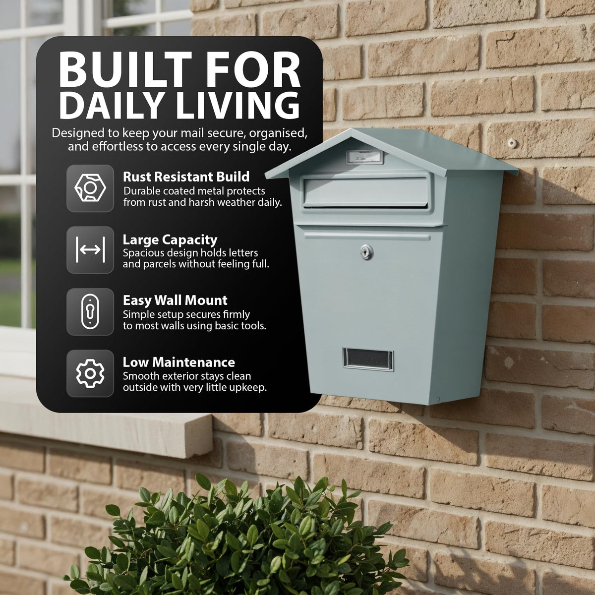 Zeno White Classic Post Box