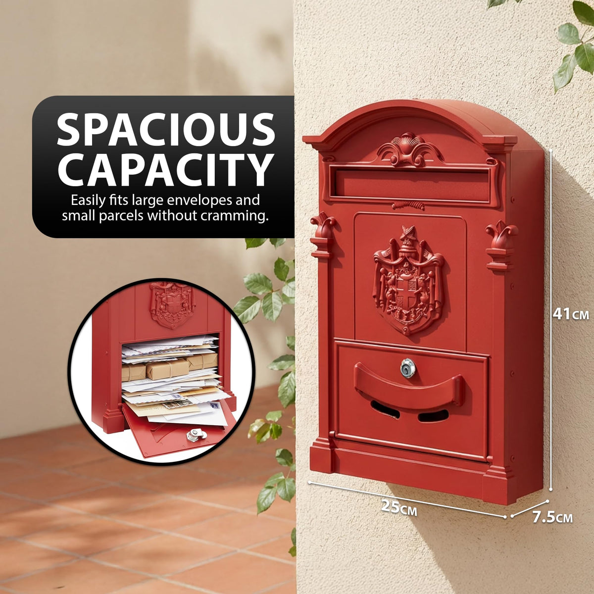 Zeno Red Vintage Post Box