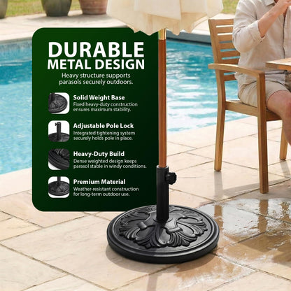Zeno 10KG Black Billbergia Parasol Base