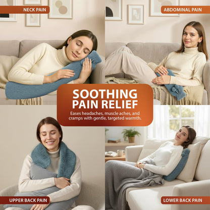 Zeno 2L Grey Long Hot Water Bottle
